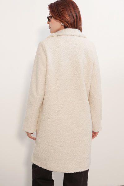 9082 Oversize Kaşe Kaban - M. Krem