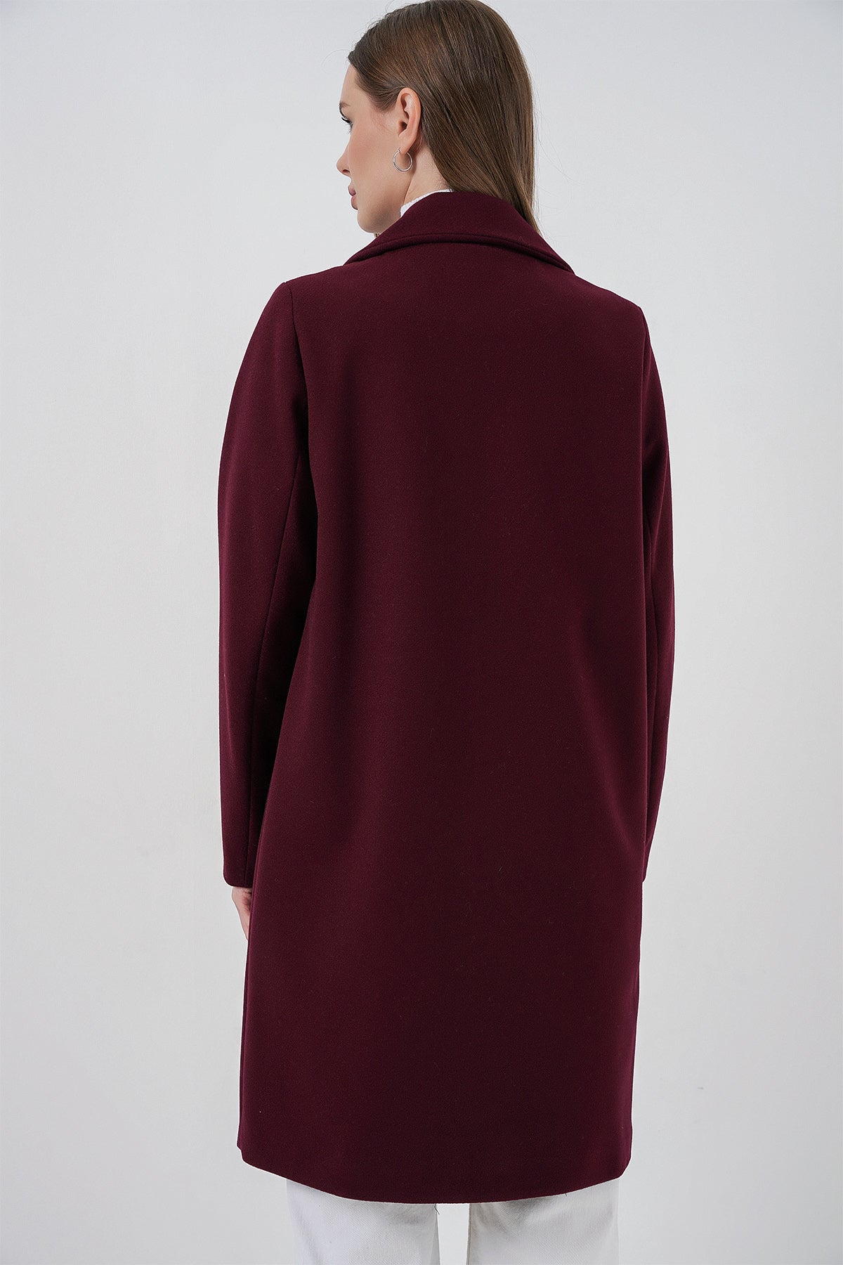 9085 Kaşe Kaban - Bordo