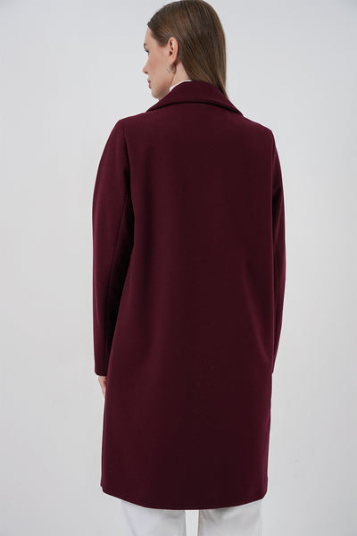 9085 Kaşe Kaban - Bordo