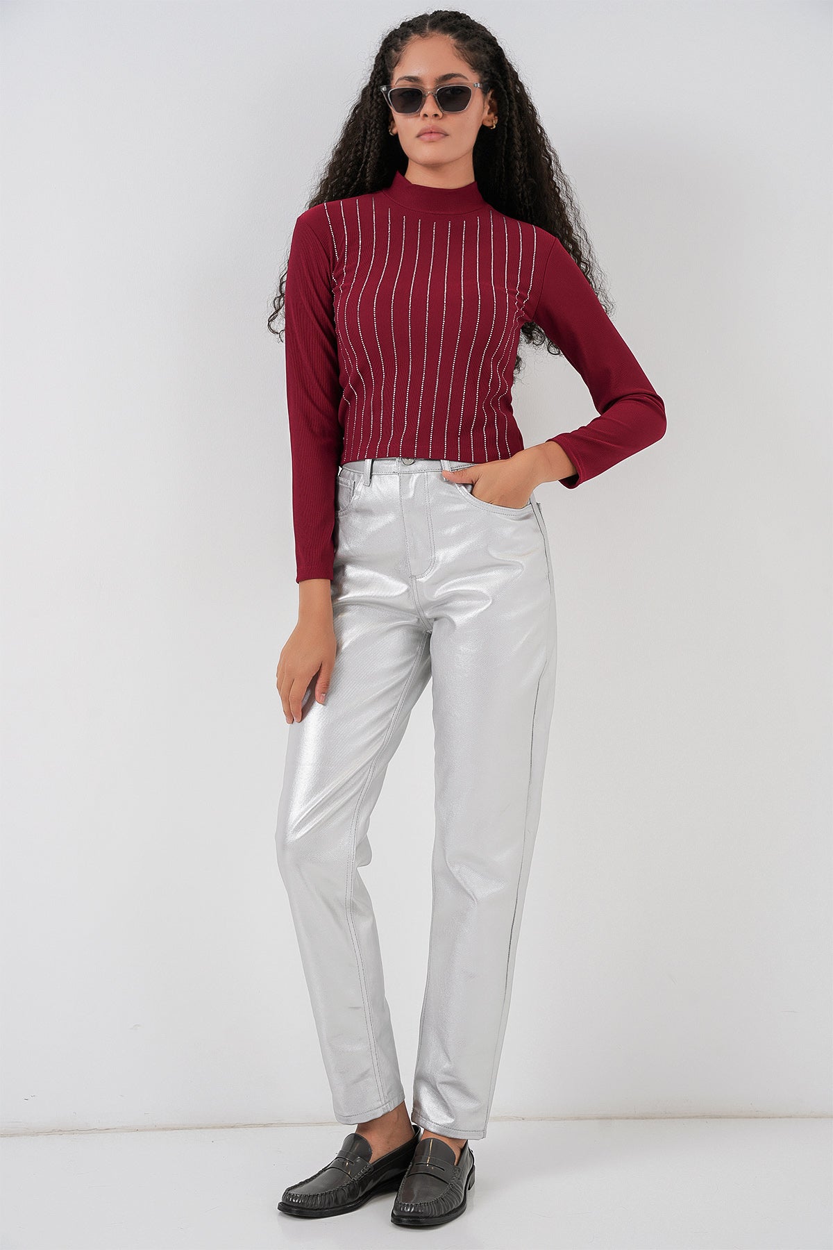 Body 922 cu pietre - Bordo