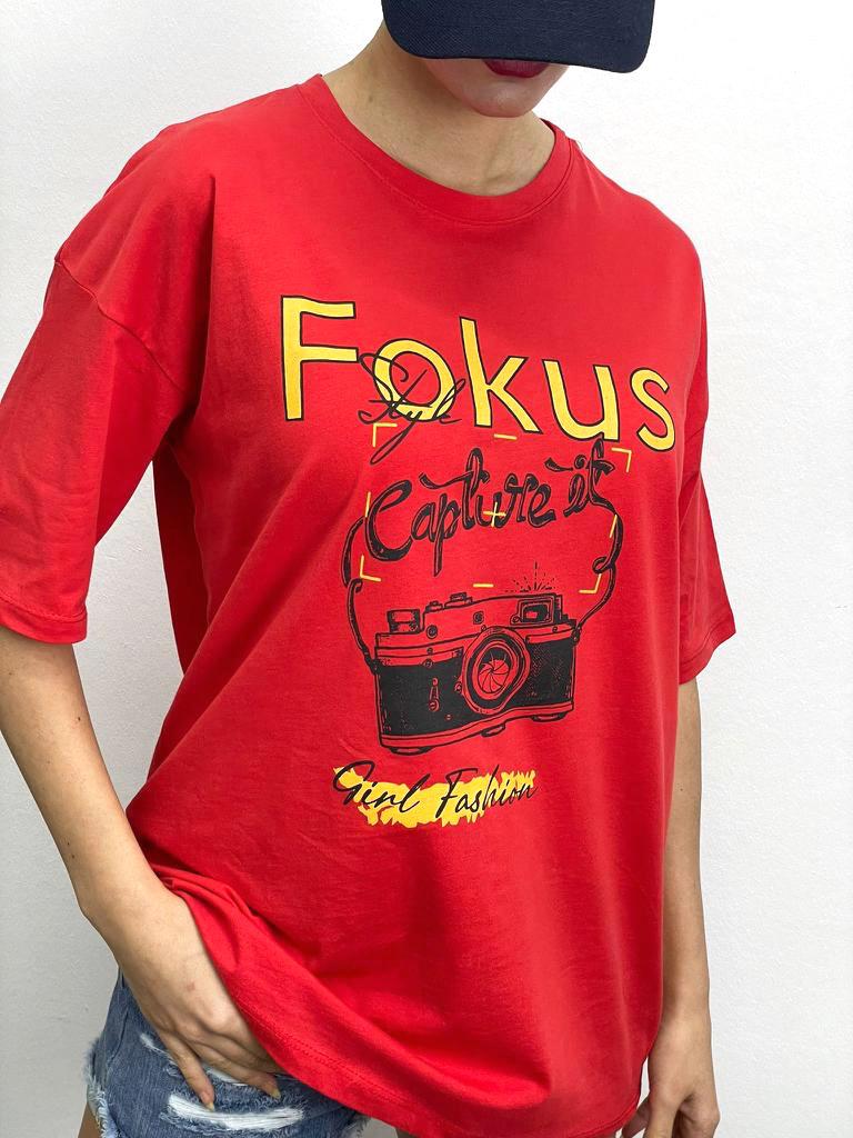 Fokus T-Shirt - Kırmızı