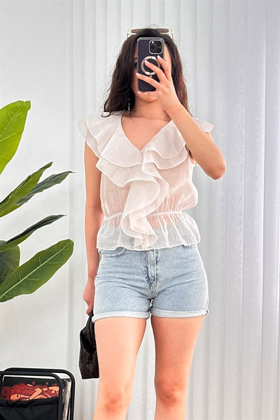 Bluza de Toptan Piatra cu Talie Elastic și Franje
