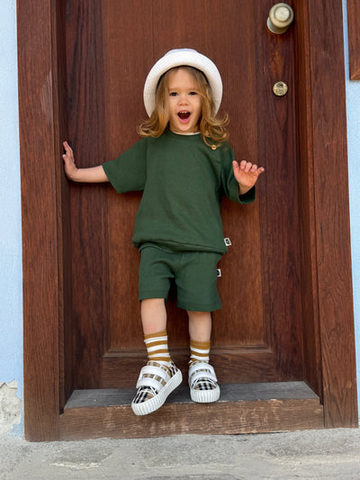 Kız ve Erkek Bebek Yazlık Tişört 2’li Set | 6 Ay–4 Yaş | RG Brand | RG342 - KİREMİT