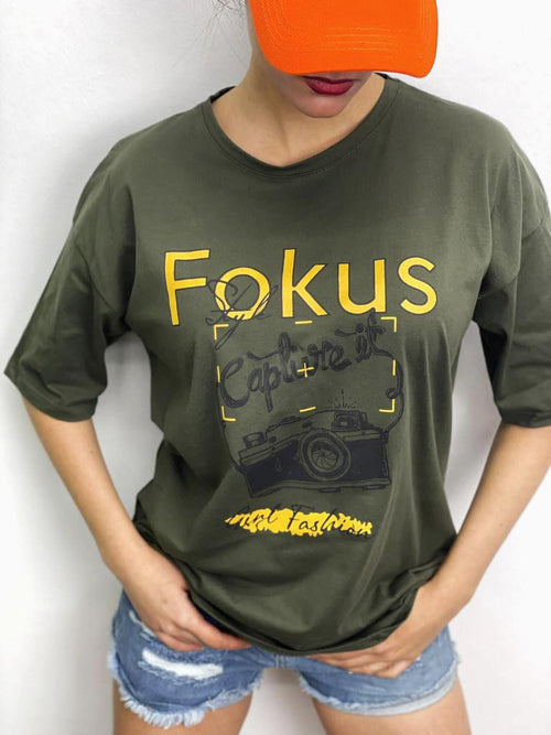 Tricou Focus - Kaki