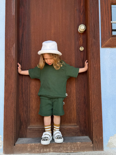 Kız ve Erkek Bebek Yazlık Tişört 2’li Set | 6 Ay–4 Yaş | RG Brand | RG342 - KİREMİT