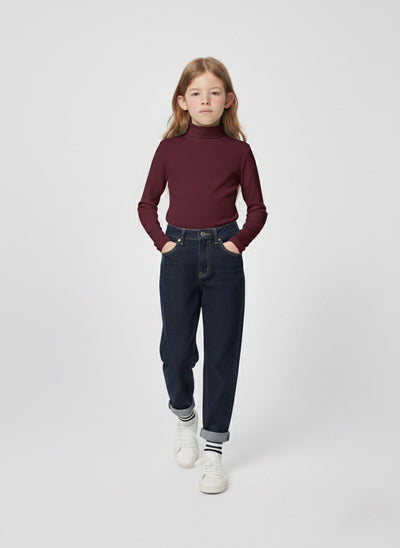 Kız Ve Erkek Çocuk Likralı Balıkçı Yaka Badi | RG Brand | 9–15 Yaş | RG3700 - MAVİ