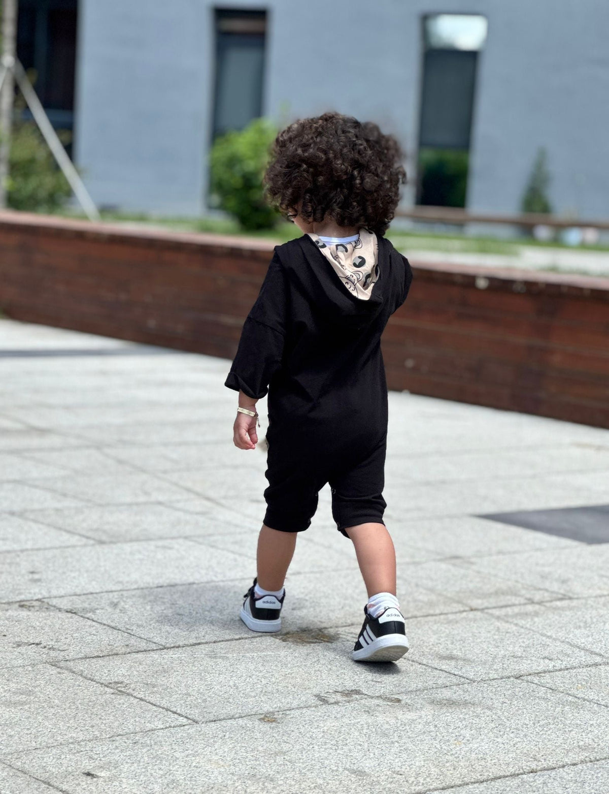 Bebek Unisex Organik Pamuklu Kapüşonlu Tulum | 6 Ay–4 Yaş | RG Brand | RG213 - TAŞ