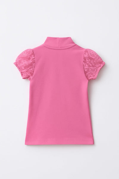 Çocuk Kısa Kollu Tülü Tişört RG452 - GRİ