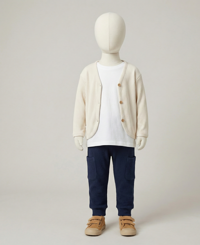Unisex Düğme Detaylı Bebek Hırkası | 6 Ay–4 Yaş | RG Brand | RG164 - PEMBE