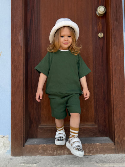 Kız ve Erkek Bebek Yazlık Tişört 2’li Set | 6 Ay–4 Yaş | RG Brand | RG342 - KİREMİT
