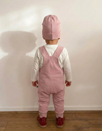 Bebek Kanguru Cepli Tulum ve Bere Seti | 0–24 Ay | RG Brand | RG304 - PEMBE