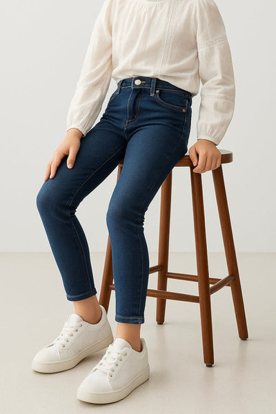 Çocuk Unisex Slim Fit Jean | 9–15 Yaş | RG Brand | RG3322 - MAVİ