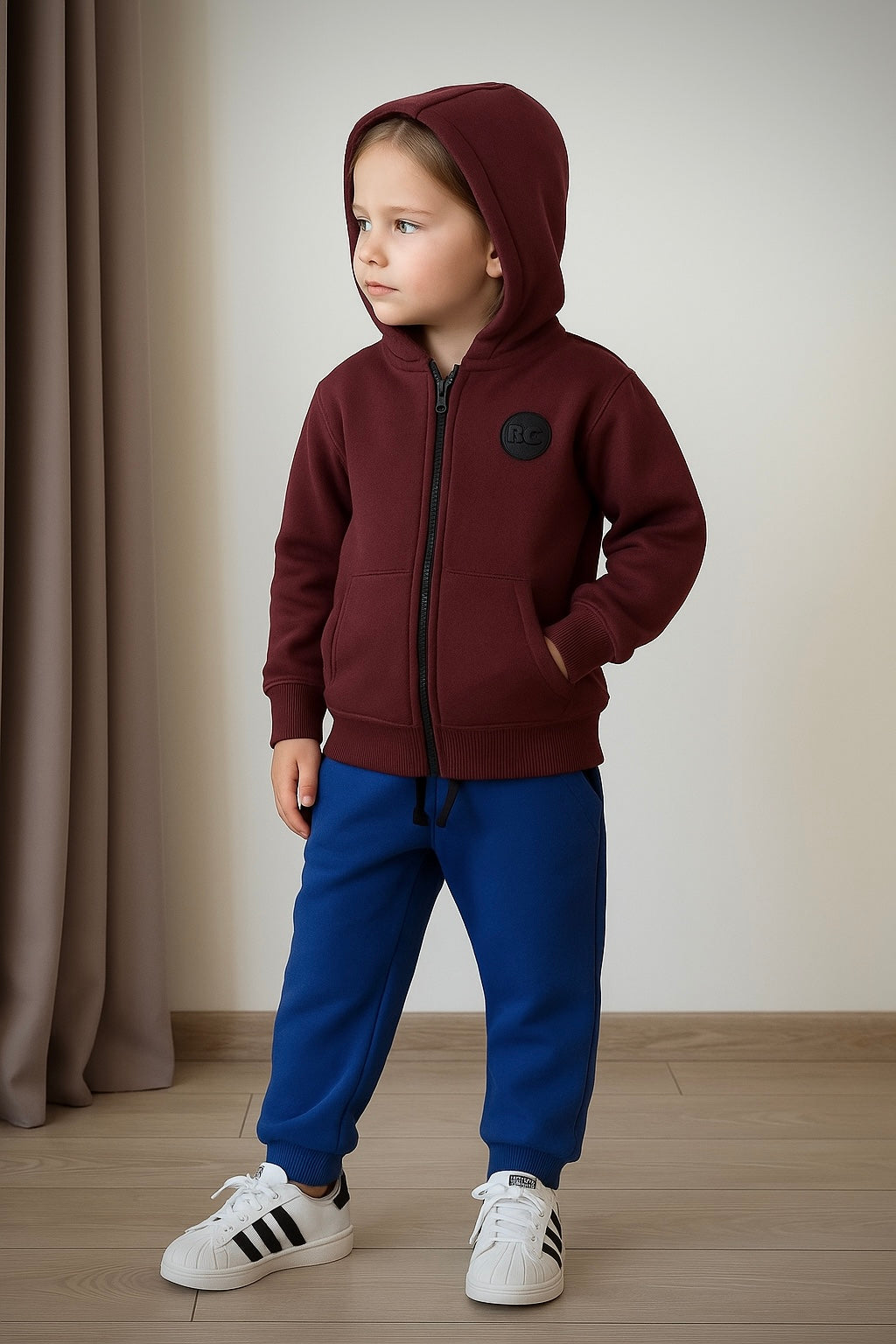 Bebek Fermuarlı Hırka Eşofman Takımı | 6 Ay–4 Yaş | RG Brand | RG253 - BORDO