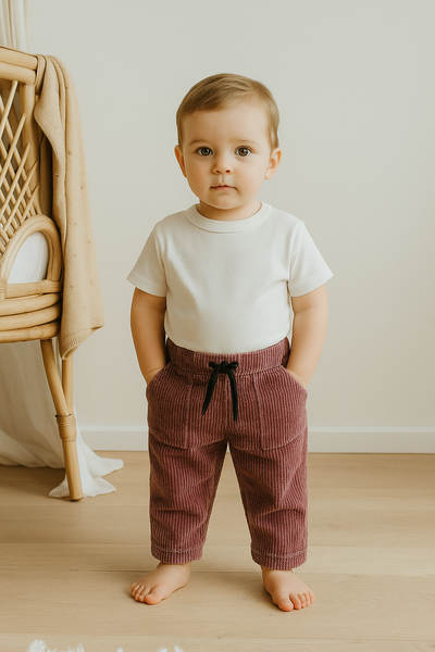 Bebek Kadife Pantolon | 6 Ay–4 Yaş | RG Brand | RG307 - BORDO