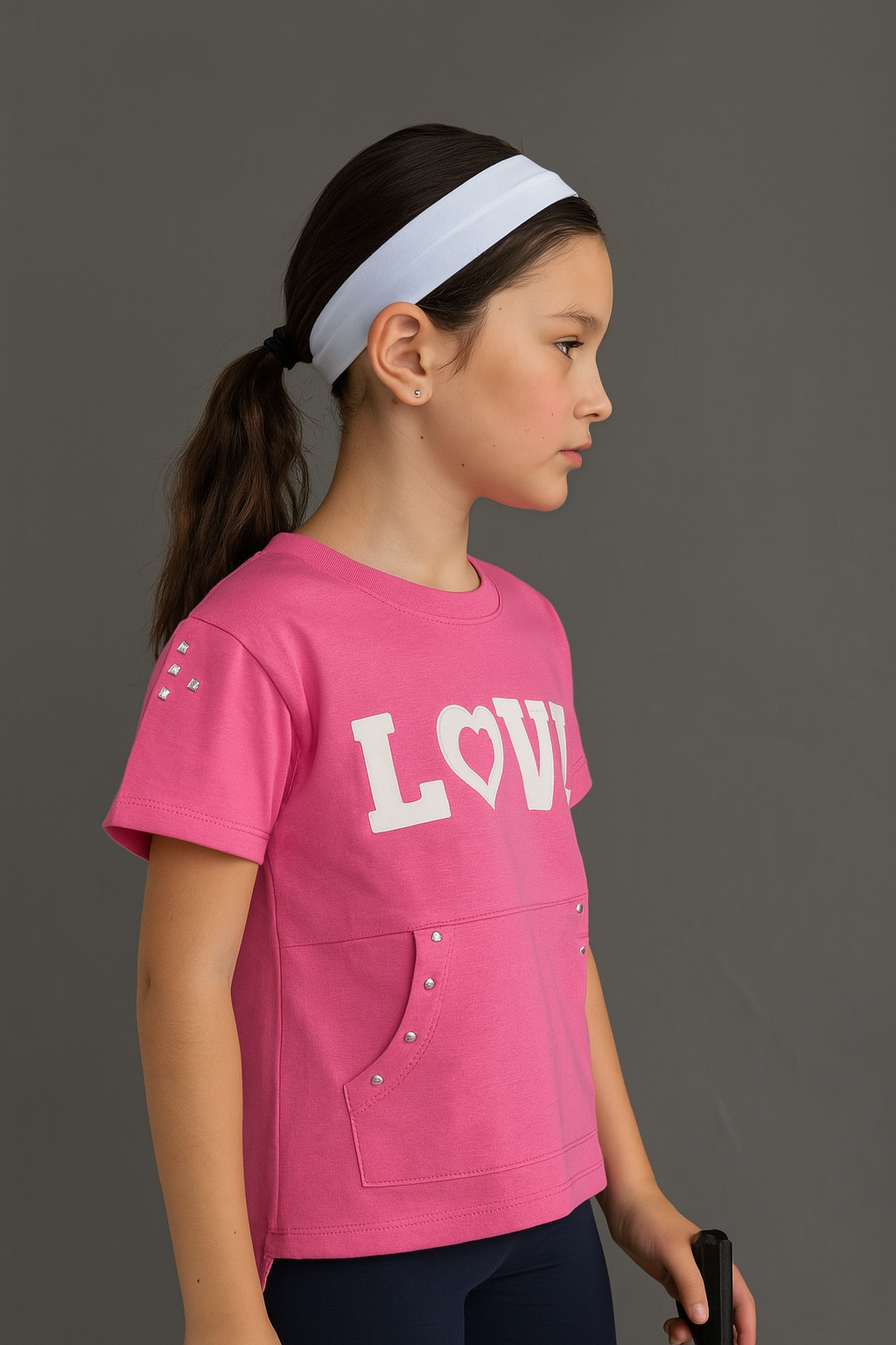 Young Girl's Love Print Tunic, Ages 9-15, RG2013 - NAR