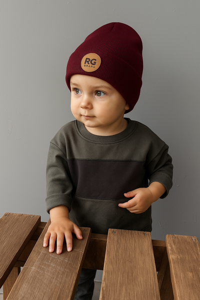 Yumuşak Etiket Detaylı Katlamalı Bere | 3–9 Yaş | RG Brand | RG1536 - MAVİ