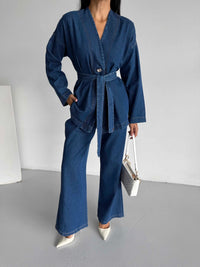 Set Kimono Denim 1801 - Bleumarin
