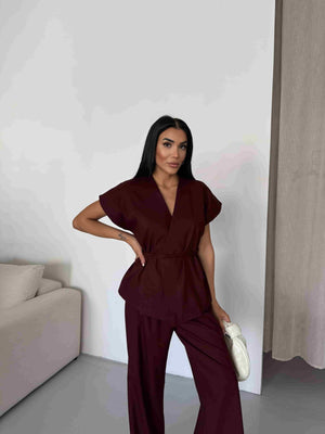 Set Vestă - Burgundy