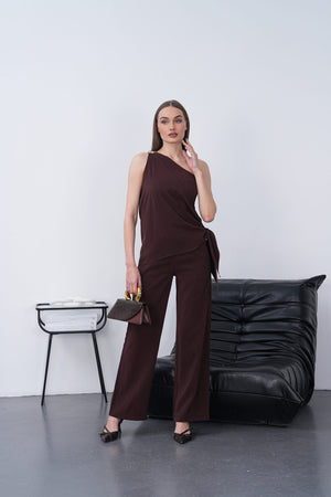 Set șal din modal - Maro