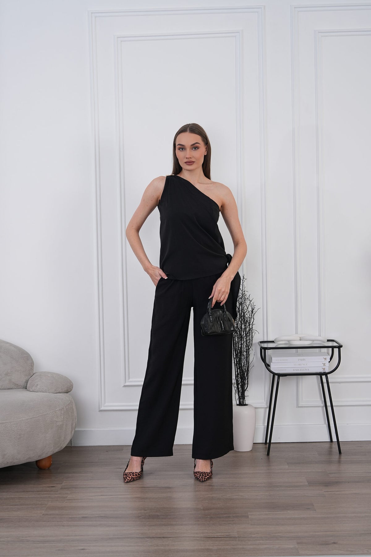 Set șal din modal - Negru