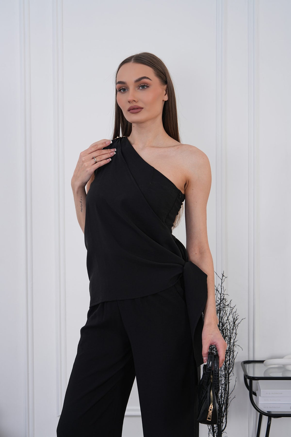 Set șal din modal - Negru