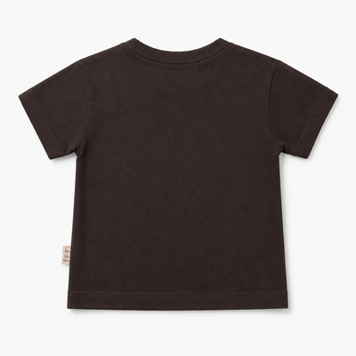 Bebek T-shirt | 6 Ay – 3 Yaş | Ekru & Kahve | Armut Baskı | %100 Pamuk Yazlık | RG388 - KAHVERENGİ