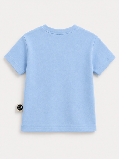 Bebek T-shirt | Sardunya Baskılı | 6 Ay–4 Yaş | Yeşil & Mavi | %100 Pamuk Yazlık | RG Brand | RG390 - MAVİ