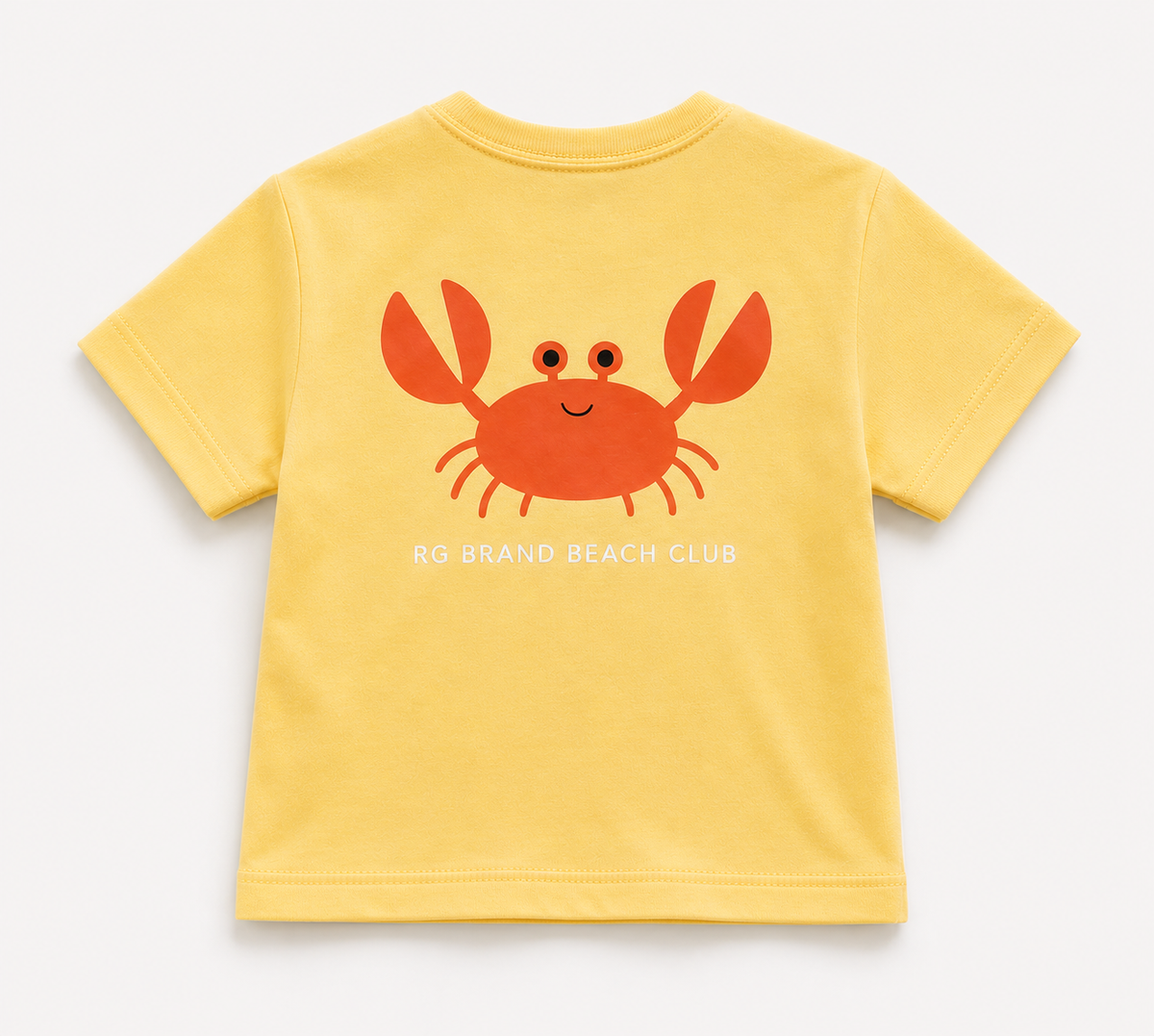 Bebek T-shirt | OH CRAB Baskılı | 6 Ay–4 Yaş | Sarı & Mavi | %100 Pamuk Yazlık | RG Brand | RG391 - SARI