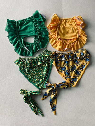 Kız Çocuk 2 Parça Bikini ve Saç Bandı | 3–9 Yaş | RG Brand | RG1467 - AHTAPOT