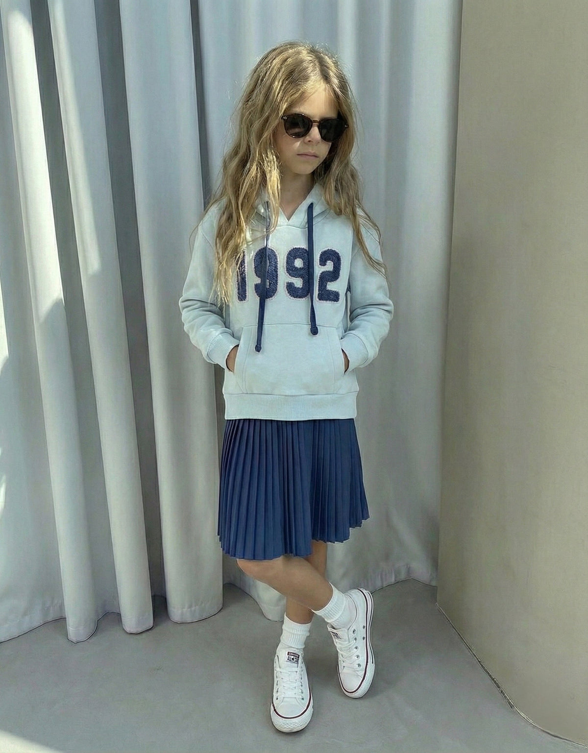 Girls' Hooded Skirt Dress | Ages 3-9 | RG Brand | RG1499 - BLUE