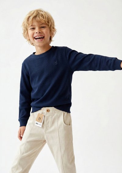 Çocuk Selanik Triko Sweat | Günlük Ve Okul | 3–9 Yaş | RG Brand | RG1507 - TAŞ