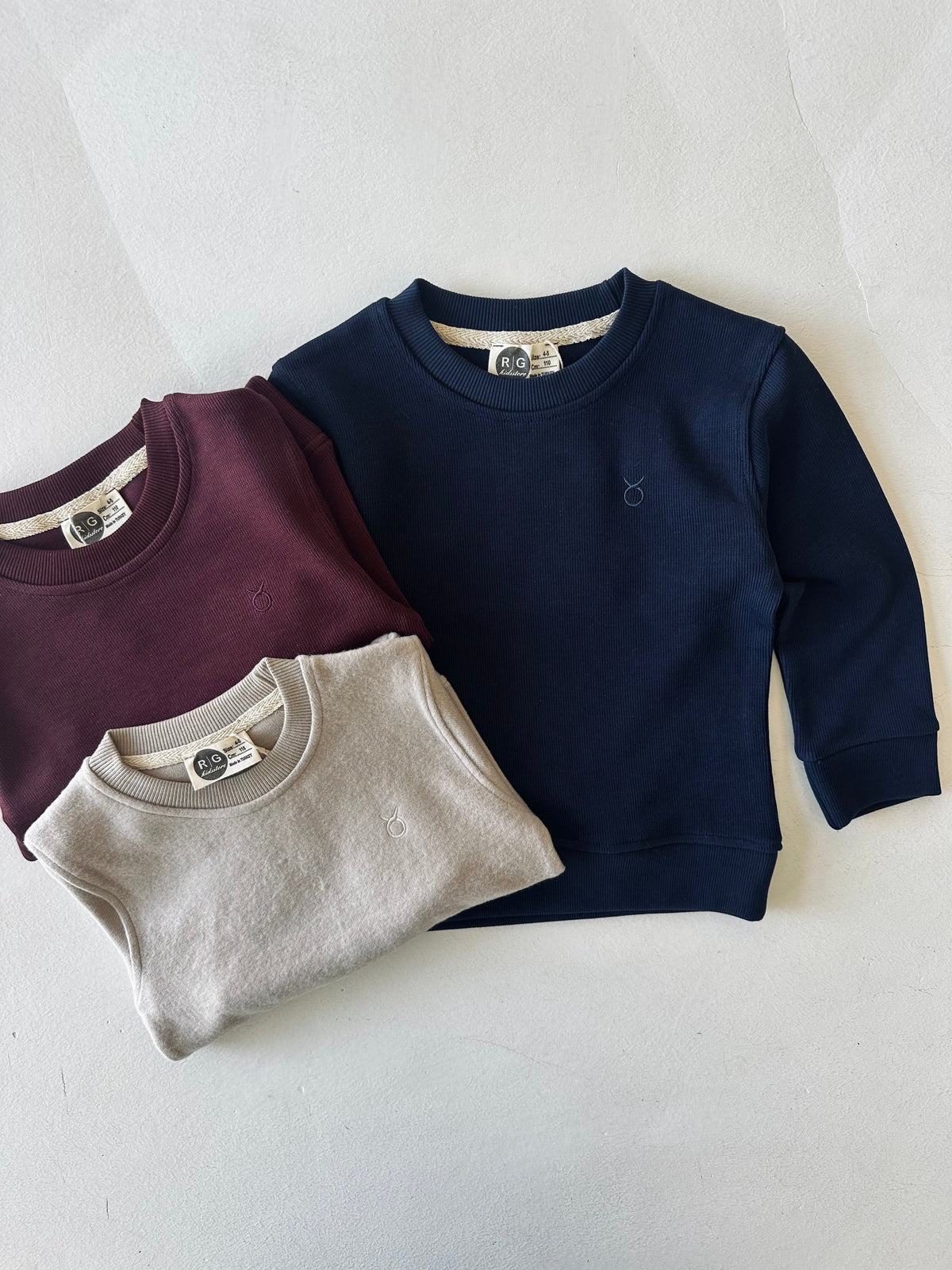 Çocuk Selanik Triko Sweat | Günlük Ve Okul | 3–9 Yaş | RG Brand | RG1507 - TAŞ