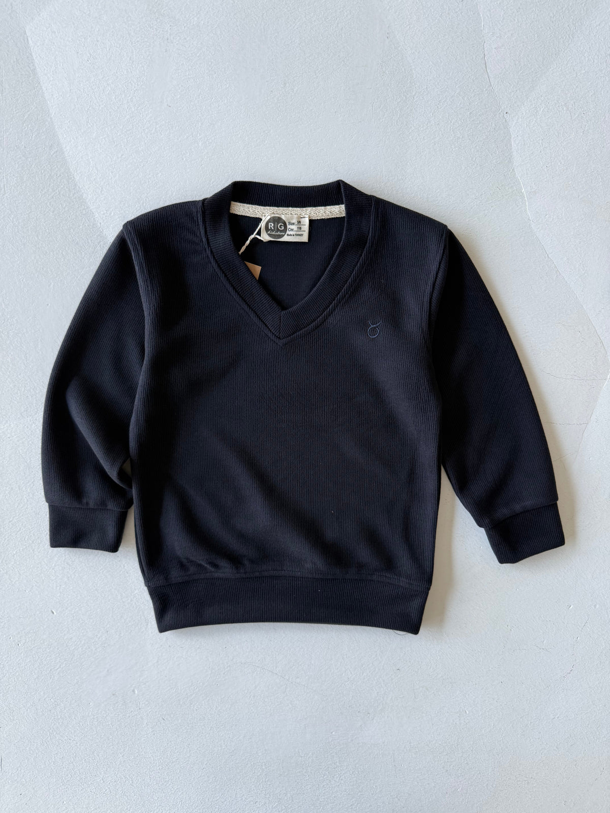 Erkek Çocuk V Yaka Selanik Triko Sweat | 3–9 Yaş | RG Brand | RG1508 - HAKİ