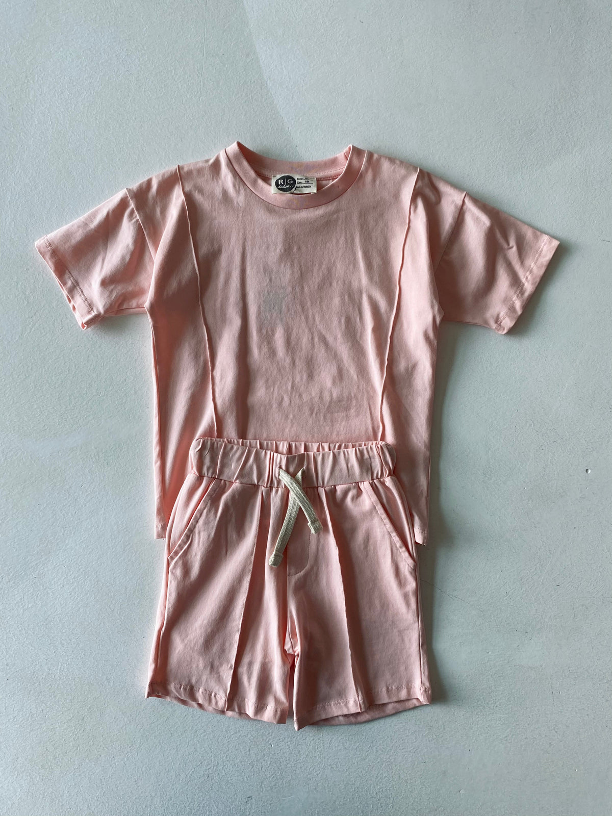 Çocuk Unisex Pamuk Şort ve Tişört Takımı | 3–9 Yaş | RG Brand | RG1544 - MAVİ