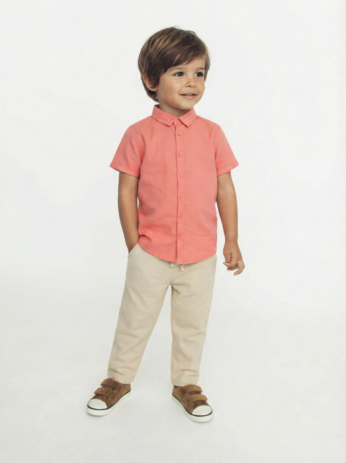 Çocuk Unisex Keten Pantolon | 3–9 Yaş | RG Brand | RG1575 - MİNT