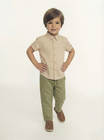 Çocuk Unisex Keten Pantolon | 3–9 Yaş | RG Brand | RG1575 - MİNT