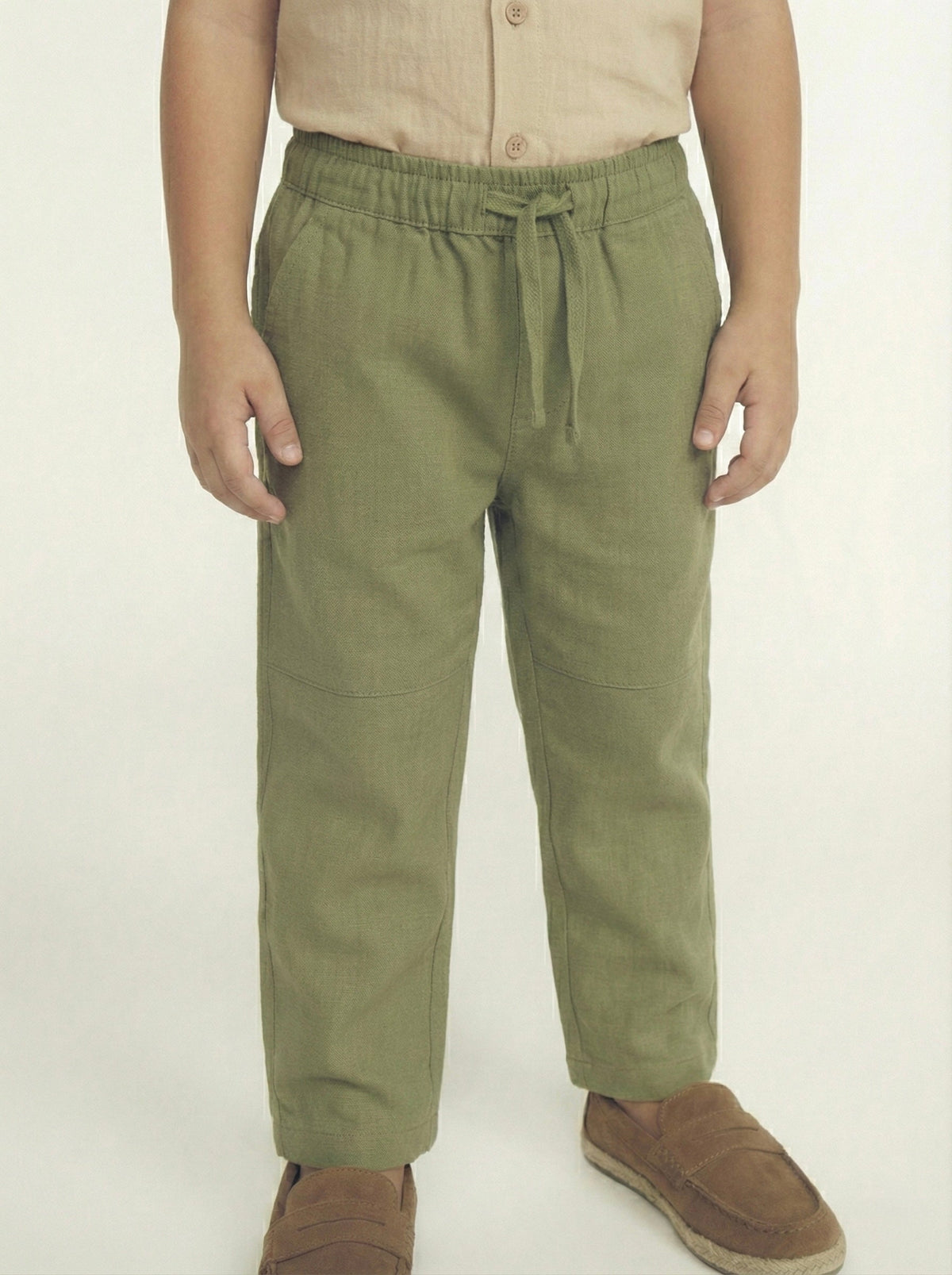 Kids Unisex Linen Trousers | 3–9 Years | RG Brand | RG1575 - MINT