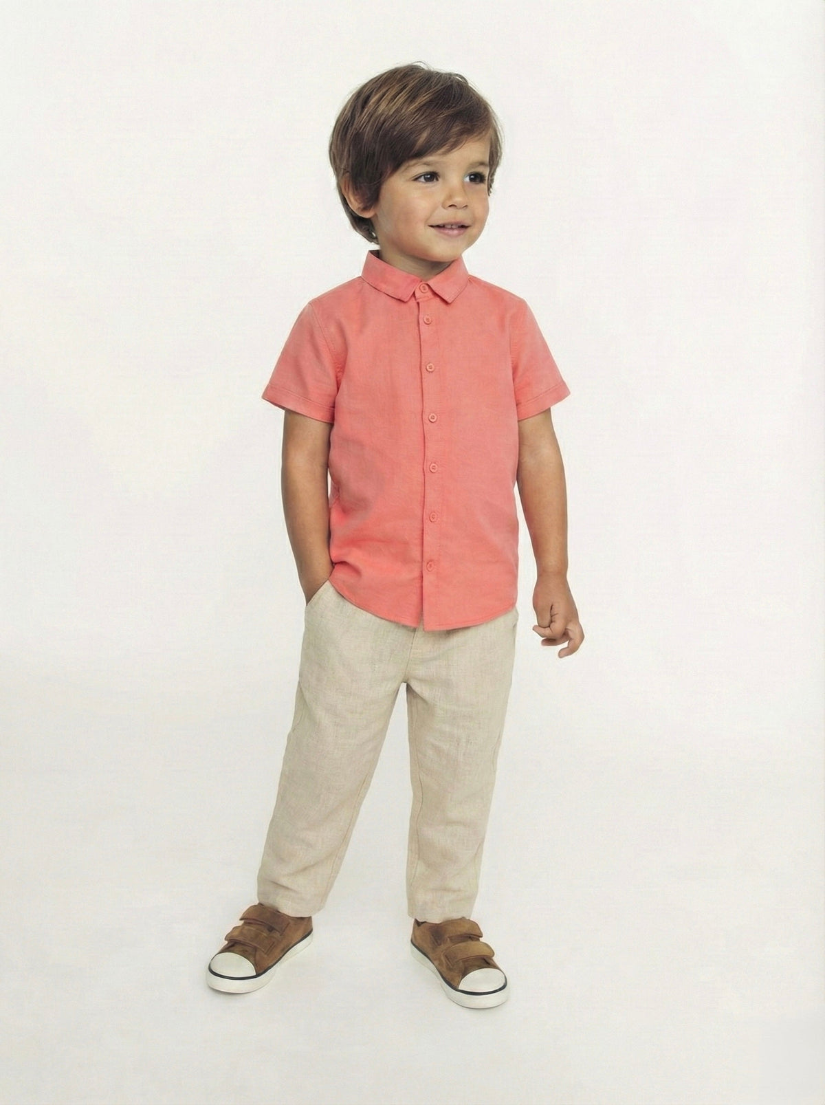 Çocuk Unisex Keten Pantolon | 3–9 Yaş | RG Brand | RG1575 - MİNT