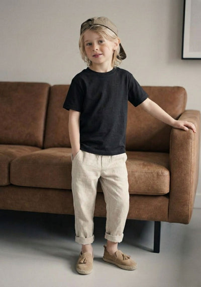 Kids' Cotton Basic T-Shirt | Ages 3-9 | RG Brand | RG1583 - BLACK