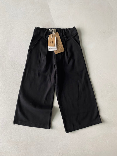 Kız Çocuk Keten Bol Paça Pantolon | 3–9 yaş | RG Brand | RG1607 - TAŞ