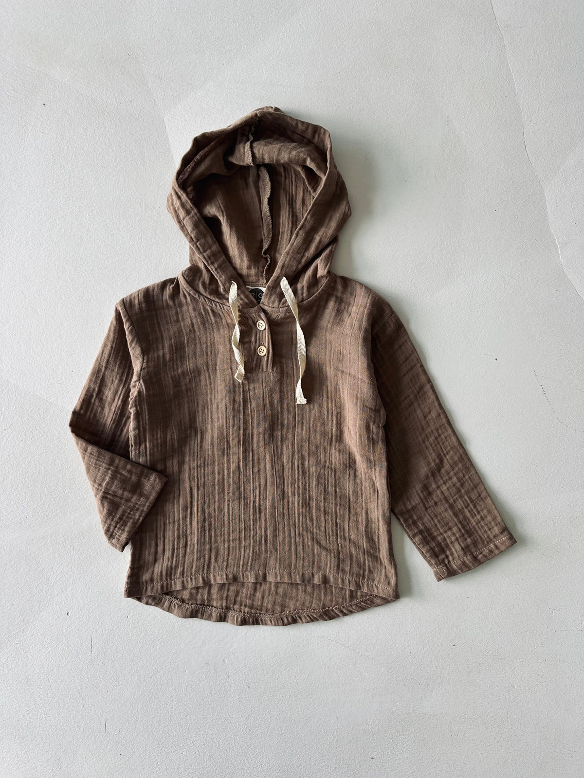 Çocuk Müslin Kapüşonlu Üst | 3–9 Yaş | RG Brand | RG1619 - VİZON