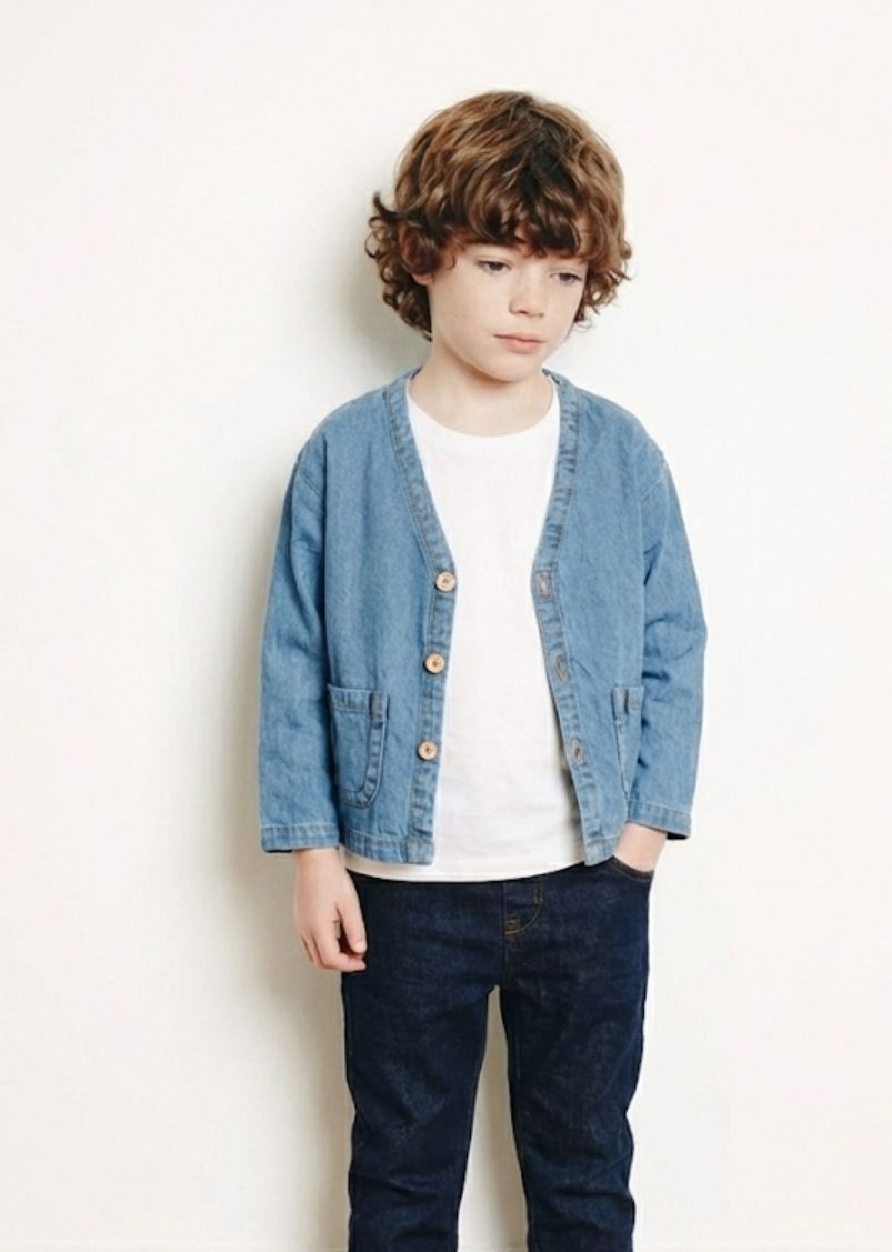 Kız ve Erkek Çocuk Oversize Kot Ceket | 3–9 Yaş | RG Brand | RG1621 - MAVİ