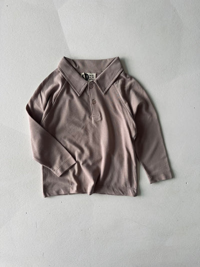 Çocuk Uzun Kollu Polo Yaka Pike Tişört | 3–9 Yaş | RG Brand | RG1634 - EKRU