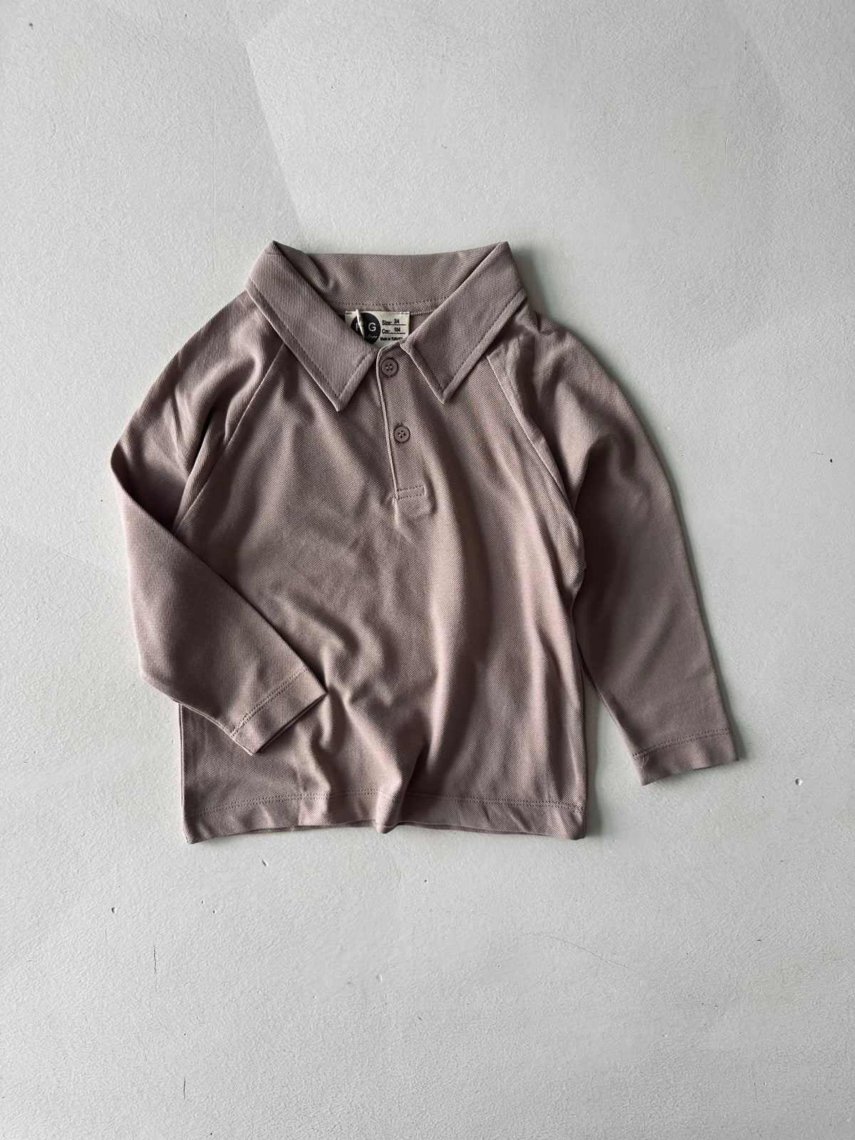 Çocuk Uzun Kollu Polo Yaka Pike Tişört | 3–9 Yaş | RG Brand | RG1634 - HAKİ