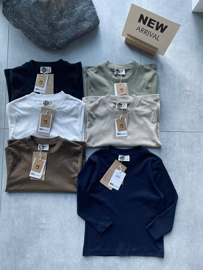 Genç Çocuk Basic Uzun Kollu Pamuk Tişört | Kız Ve Erkek | 9–15 Yaş | RG Brand | RG3701 - SAKS