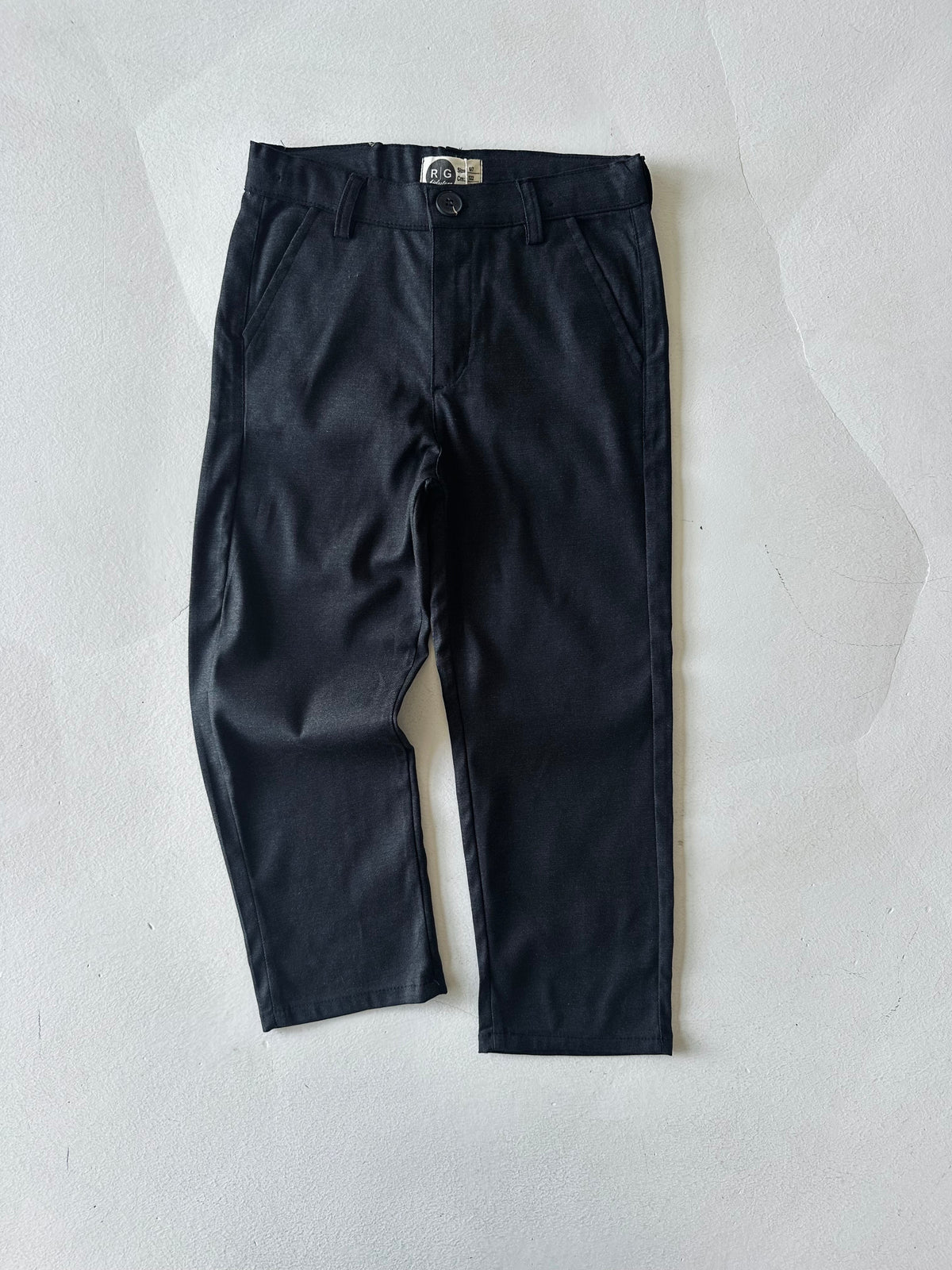 Pantaloni chino cu buzunare pentru băieți, 100% bumbac, vârste 3-9 ani, potriviți pentru toate anotimpurile | RG1707 - SMOKE