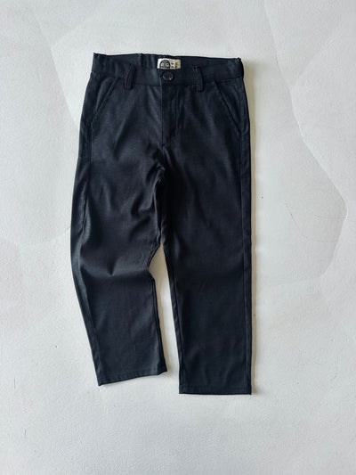 Pantaloni chino cu buzunare pentru băieți, 100% bumbac, vârste 3-9 ani, potriviți pentru toate anotimpurile | RG1707 - SMOKE