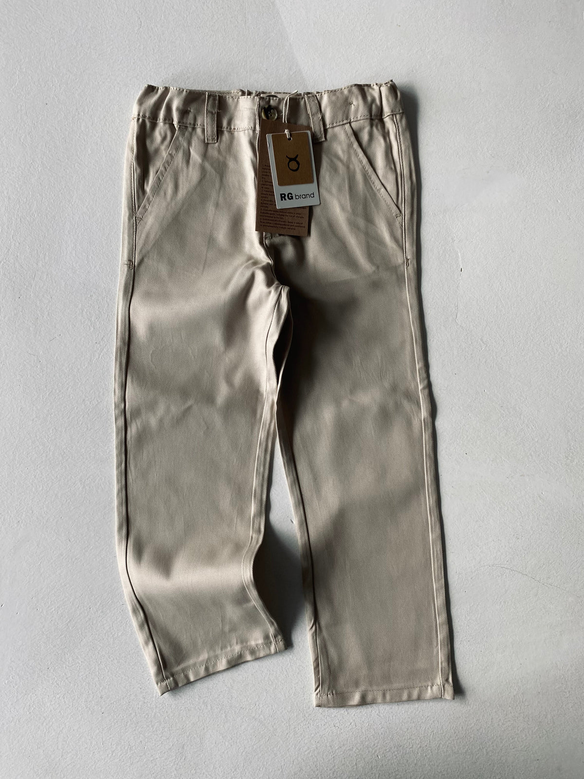Erkek Çocuk Chino Pantolon Cepli %100 Pamuk 3–9 Yaş 4 Mevsim | RG1707 - FÜME
