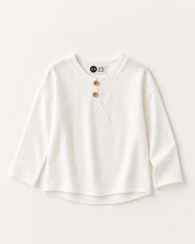 Erkek Çocuk Mao Yaka Gömlek | 3–9 Yaş | Çizgili | %100 Pamuk Uzun Kollu | RG Brand | RG1749 - YEŞİL