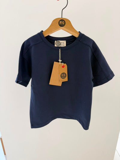 Çocuk Oversize Basic Tişört | %100 Pamuk | 3–9 Yaş | Kız & Erkek | RG1766 - LACİVERT